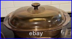 Vintage Vision Corning Amber Glass Cookware Lot Of (8) Pcs 1qt, (2)-1.5qt, 4qt Vintage Vision Corning Amber Glass Cookware Lot Of (8) Pcs 1qt, (2)-1.5qt, 4qt