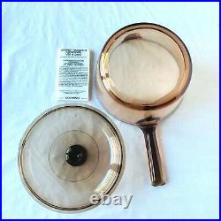 Vintage Vision Corning Ware 11-Piece Amber Glass Cookware Pots Pans Skillet Lids