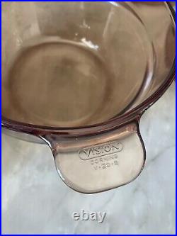 Vintage Vision Corning Ware Amber Glass Cookware 11 Piece Set Pyrex With Lids