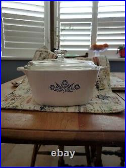 Vintage corning ware blue cornflower casserole