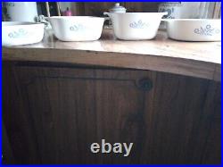 Vintage corning ware blue cornflower casserole set