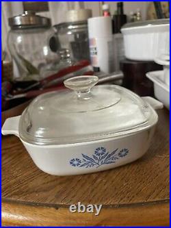 Vintage corning ware blue cornflower p-1-b