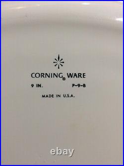 Vintage corning ware blue cornflower with lids, P-9-B, A-10-B, A-2-B