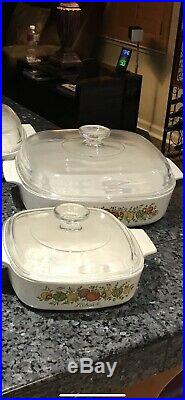 Vintage corning ware casserole dishes Set Of 5 Lechaloto