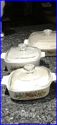 Vintage corning ware casserole dishes Set Of 5 Lechaloto