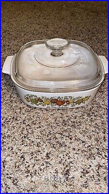 Vintage corning ware spice of life Pyrex Lid With Rare #8 Stamp