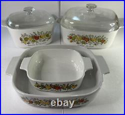 Vintage corning ware spice of life set