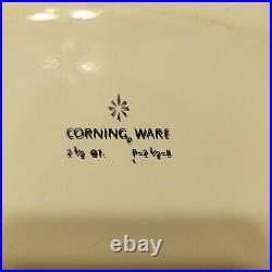 Vintage rare Corning Ware P-2 1/2-B Blue Cornflower 2 Qt Casserole dish no lid