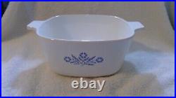 Vintage1966-69 Blue Cornflower 1 3/4-B 56oz Made In Canada, Corning Ware Dish