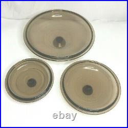 Vision Ware Vintage Corning Pyrex Amber Glass Cookware 8 Pc Set USA & FRANCE