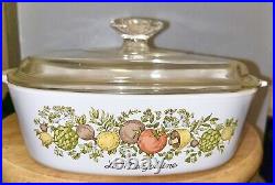 Vntge Corning Ware 2qt Spice Of Life La Marjolaine A-2-b Embossed Stamps L@@k