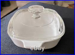 Vtg 1961-1966 Corning Ware Blue Cornflower 1 Qt casserole withlid Stamped P-1-B