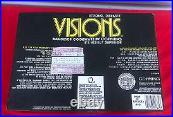 Vtg 1986 Nos Corning Visions Amber V-10 Rangetop Cookware 10 Cover Skillet