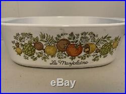Vtg 2 Qt Corning Ware A-2-B Spice of Life La Marjolaine 22 Casserole Dish with Lid
