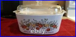 Vtg 5 Qt CORNING WARE SPICE OF LIFE A-5-B Casserole Dutch Oven Pyrex Domed Lid