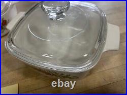 Vtg 6 Pcs Spice O' Life Corning Ware Casserole withLids 1972-1987 withMenuettes