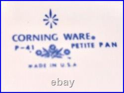 Vtg Corning Ware Blue Cornflower Casserole Dish 4pc Set Lot All Pyrex Lids Rare