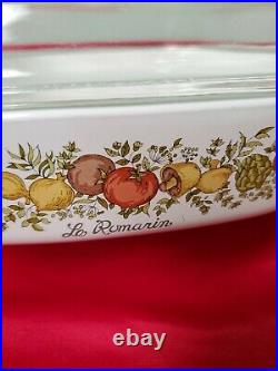 Vtg Corning Ware Casserole Dish With Lid 2 Qt Spice Of Life Le Romarin A-10-B