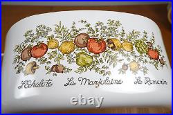 Vtg Corning Ware L'Echalote La Marjolaine Spice of Life 5 Quart Dish A-5-B Lid