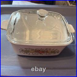 Vtg Corning Ware Loaf Casserole 7 x 5 1/2 x 3, P-4-B, Numbered 32 Spice of Life