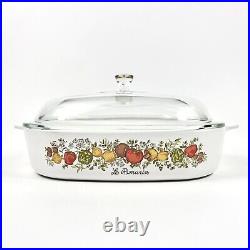 Vtg Corning Ware Spice Of Life RARE Numbered Le Romarin A-10-B Casserole with Lid