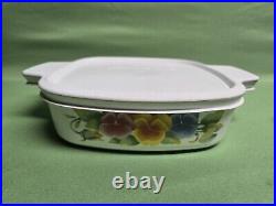 Vtg Discontinued Corelle Pansy Summer Blush Floral Dinnerware USA 56 Pieces