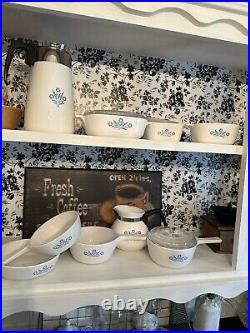 Vtg LOT Vintage Corning Ware Blue Cornflower Pattern