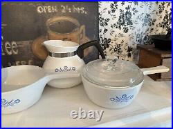 Vtg LOT Vintage Corning Ware Blue Cornflower Pattern