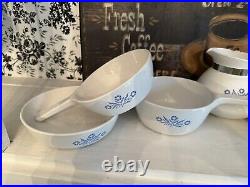 Vtg LOT Vintage Corning Ware Blue Cornflower Pattern