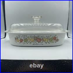 Vtg Pyrex Corning Ware Spice Of Life Casserole dishes cookware Set Of 4